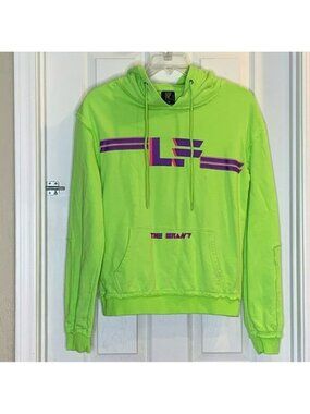 LF The Brand Line Green Hoodie Raw Seam Size Medium